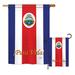 Breeze Decor 2 Piece Costa Rica of the World Nationality Impressions Decorative Vertical 2-Sided Polyester Flag Set in Blue/Red | Wayfair