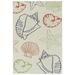 White 21 x 0.125 in Area Rug - Rosecliff Heights Augu Ivory/Red/Green Rug Polypropylene | 21 W x 0.125 D in | Wayfair