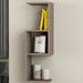 Latitude Run® Murrow 4 Piece Wall Accent Shelf w/ Adjustable Shelves Wood in Brown | 35.04 H x 35.43 W x 8.66 D in | Wayfair