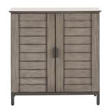 Birch Lane™ Meisha 2 Door Accent Cabinet Wood/Metal in Brown/Gray | 31.19 H x 32 W x 13.15 D in | Wayfair 384FD990A4094EEDB0CD573B863ED6EB