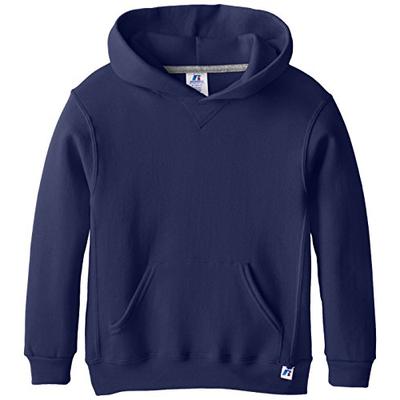 Russell Athletic Big Boys' Fleece Pullover Hood, Navy, Small