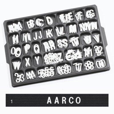 Universal Single Tab Helvetica Typeface Changeable Letters (165 characters per set) Size: 0.5"