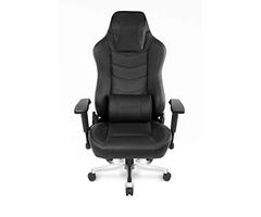 AKRacing Office Series Onyx Deluxe Executive Real Leather Desk Chair with High Backrest, Recliner, S