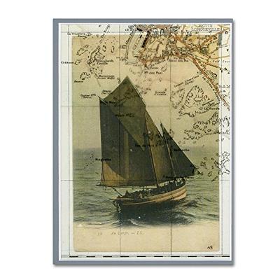 Jersey Sailboat by Nick Bantock, 18x24-Inch Canvas Wall Art