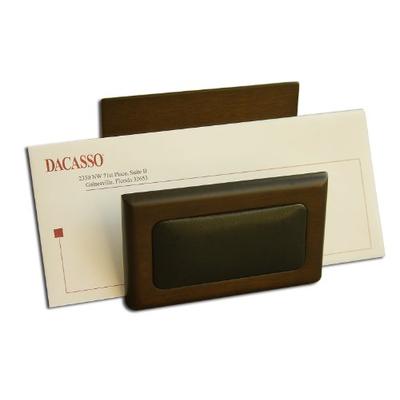 Dacasso Walnut and Leather Letter Holder