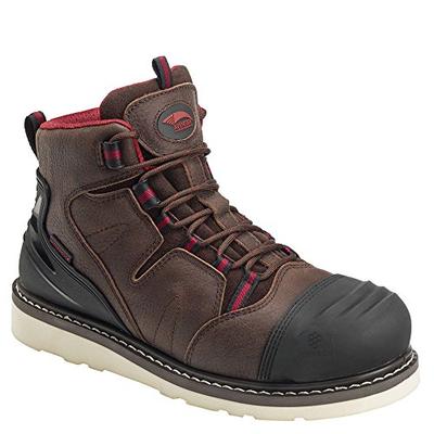 Avenger Men's 6" Leather Nanofiber Comp Toe Waterproof EH Wedge Boot, Brown, 10.5, M