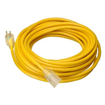 Coleman Cable 02689 10/3 Vinyl Outdoor Extension Cord with Lighted End, 100-Foot