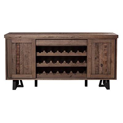Alpine Furniture Prairie Sideboard with Wine Holder