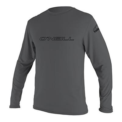 O'Neill Men's Basic Skins UPF 50+ Long Sleeve Sun Shirt, Smoke, Small