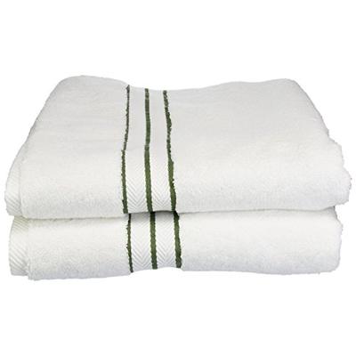 Superior Hotel Collection 900 Gram, Long-Staple Combed Cotton 2 Piece Bath Towel Set, White with For