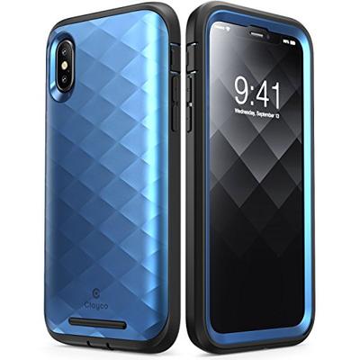 Clayco iPhone X Case, [Hera Series] Full-body Rugged Case with Built-in Screen Protector for Apple i