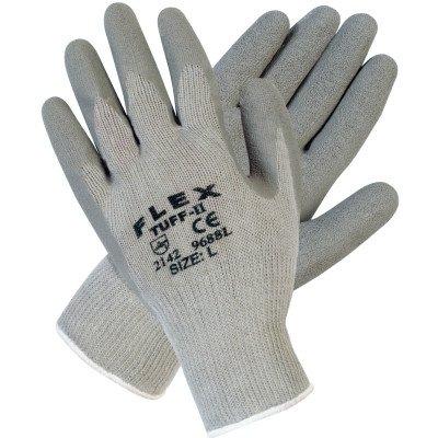 Memphis Glove 9688L Flex Tuff-II Latex Coated Gloves, Large, Gray (Pack of 12)