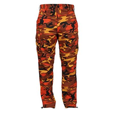 Rothco Color Camo Tactical BDU Pant, Savage Orange Camo, M