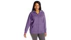 Just My Size Women's Plus-Size Full Zip Fleece Hoodie, Violet Splendor Heather, 3XL