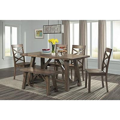 Picket House Furnishings Regan 6 Piece Dining Set in Walnut