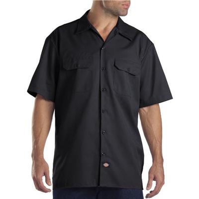 Dickies Men's Big-Tall Short-Sleeve Work Shirt,Black,3X