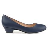 Brinley Co. Womens Soren Classic Faux Leather Comfort-Sole Heels Navy, 12 Regular US screenshot. Shoes directory of Clothing & Accessories.