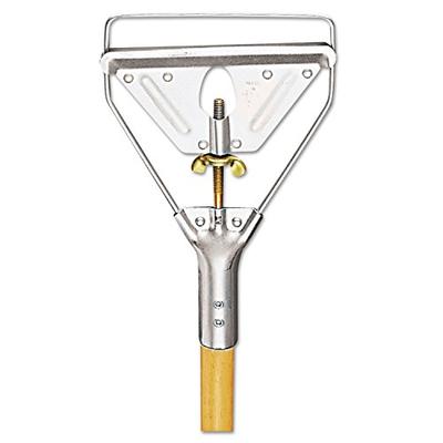 BWK603 - Screw Clamp Metal Head Wooden Mop Handle