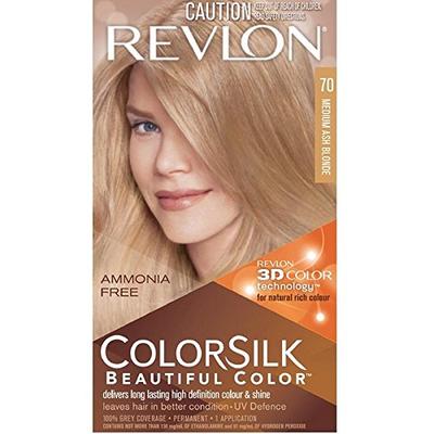 Revlon ColorSilk Hair Color 70 Medium Ash Blonde 1 Each (Pack of 6)