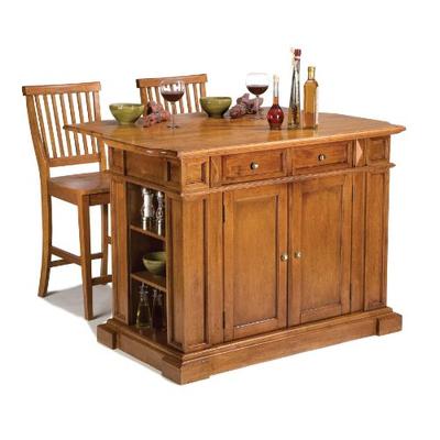 Home Styles 5004-948 Kitchen Island and Stools Distressed Oak