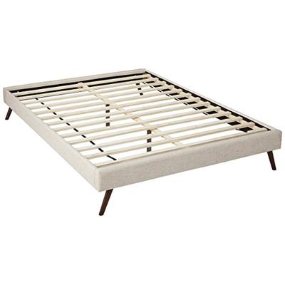 Modway MOD-5891-BEI Loryn Queen Bed Frame with Round Splayed Legs Beige