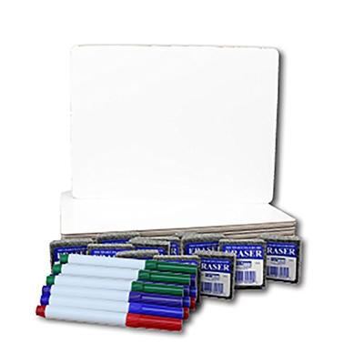 Flipside Products Magnetic Dry Erase Board + Colored Pens + Student Eraser- Class, Pack of 12 (31004