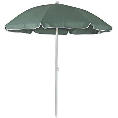 Sunnydaze 5 Foot Outdoor Beach Umbrella with Tilt Function, Portable, Sage Green