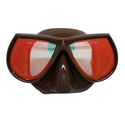 Palantic Spearfishing Free Dive Low Volume Brown Mask with Mirror Coated Lenses