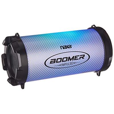 Naxa Electronics NAS-3087 Boomer Impulse Flash Bluetooth Boombox with LED, Lights Black