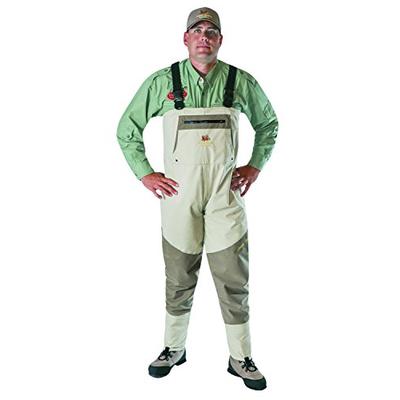 Caddis Men's Grey and Brown Northern Guide Breathable Stocking Foot Wader, X-Large Long