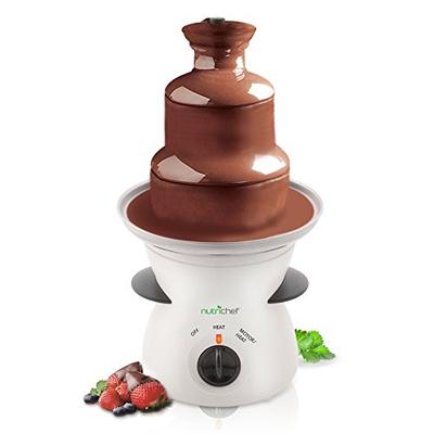 3 Tier Chocolate Fondue Fountain - Electric Stainless Choco Melts Dipping Warmer Machine - Melting,