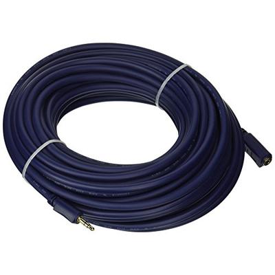 C2G 40611 Velocity 3.5mm M/F Stereo Audio Extension Cable, Blue (50 Feet, 15.24 Meters), 50ft