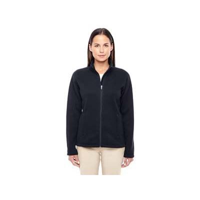 Devon & Jones Womens Bristol Full-Zip Sweater Fleece Jacket, Black, Large