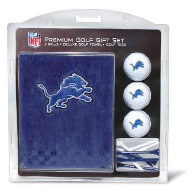 Team Golf NFL Detroit Lions Gift Set Embroidered Golf Towel, 3 Golf Balls, and 14 Golf Tees 2-3/4" R