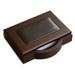 Dacasso Walnut and Leather Memo Pad Holder, 4-Inch by 6-Inch