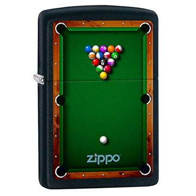 Zippo Lighter: Pool Table - Black Matte 78201