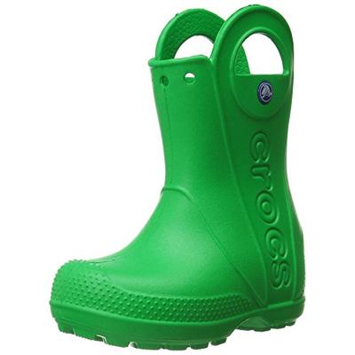 Crocs Kids' Handle It Rain Boot, Grass Green, 12 M US Little Kids