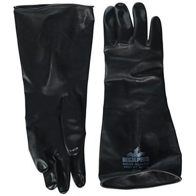 MCR Safety CP14M 14" Long Butyl Rubber Gloves with 14 mil Smooth Finish and Gauntlet Rolled Cuff (1