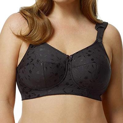 Elila Women's 1305 Embroidered Bra 38N Black