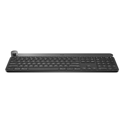 Logitech Craft Advanced Wireless Keyboard with Creative Input Dial and Backlit Keys, Dark Grey and A