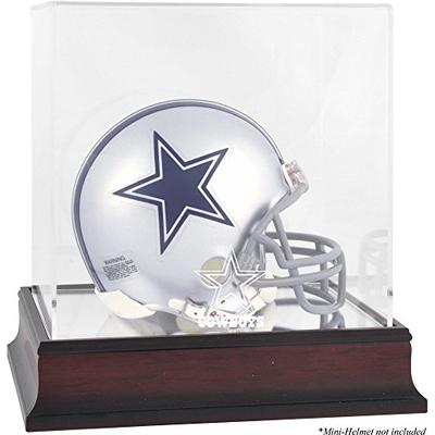 Dallas Cowboys Mahogany Mini Helmet Logo Display Case