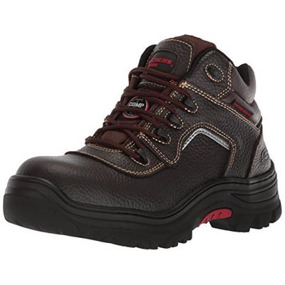 Skechers for Work Men's Burgin-Sosder Industrial Boot,brown embossed leather,8 M US