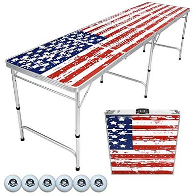 GoPong 8-Feet Beer Pong/Tailgate Table (American Flag Edition)