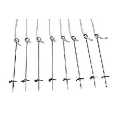 Impact Canopy 15-Inch Carport Auger Anchor Kit with Rope, 8 Count
