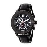 Morphic Men's M51 Series Chronograph Stainless Steel Swiss Quartz Watch with Leather Strap, Black, 2 screenshot. Watches directory of Jewelry.