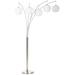 Lite Source LS-8872PS/WHT Deion 5-Lite Arch Lamp, Polished Steel with White Shade