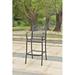 Lark Manor™ Anzum Bar-Height Patio Bar Stool Metal in Black | 49 H x 22 W x 30 D in | Wayfair 62706B1761034B9493E2B679F86020D0