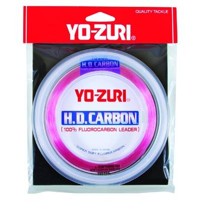 Yo-Zuri H.D. Fluorocarbon Wrist Spool 100-Yard Leader Line, Pink, 40-Pound