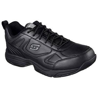 Skechers Work Men's Dighton Black Synthetic/Leather Shoe