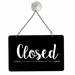 NAHANCO 2 Sided Metal Sign Kit Open/Close Metal in Black | 8 H x 12 W x 0.03 D in | Wayfair NMSKBO